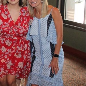 Kaari Blue High Low Maxi Dress